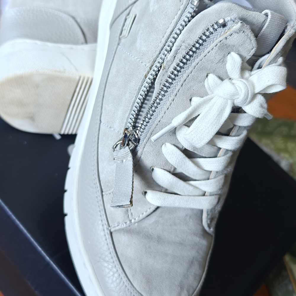 Naturalizer Gray High-Top Sneakers with Zipper - Picture 8 of 11